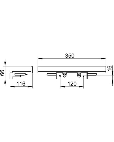 Полочка 35 см со встроенным стеклоочистителем KEUCO Reva 12859370000