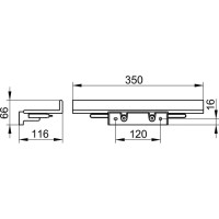 Полочка 35 см со встроенным стеклоочистителем KEUCO Reva 12859510000