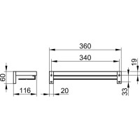 Полочка 36 см KEUCO Edition 90 Square 19158010000