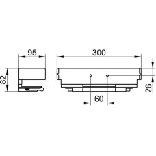 Полочка 30 см со встроенным стеклоочистителем KEUCO Edition 11 11159130000