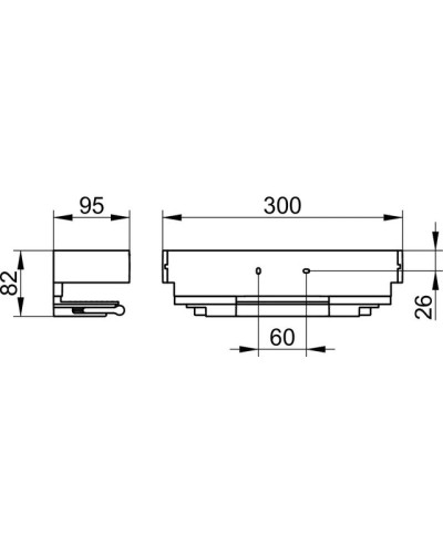 Полочка 30 см со встроенным стеклоочистителем KEUCO Edition 11 11159130000