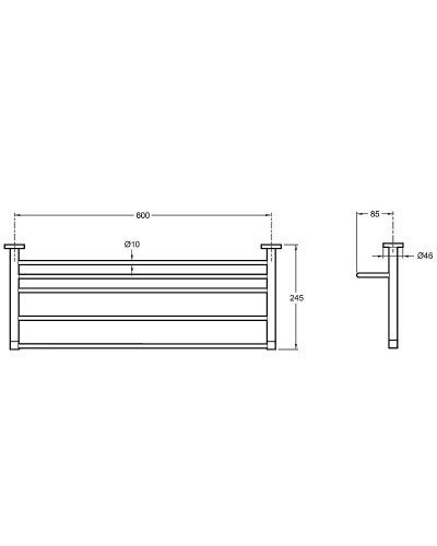 Полка для полотенец Jacob Delafon Classique E77832-CP Хром