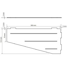 Полка 30 см Bemeta Cytro 101302400