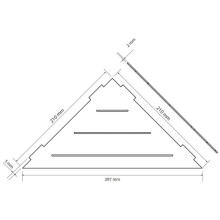 Полка угловая 21х21 см Bemeta Cytro 101302421