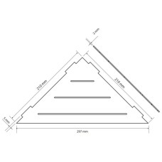 Полка угловая 21х21 см Bemeta Cytro 101302425