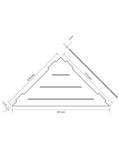 Полка угловая 21х21 см Bemeta Cytro 101302425
