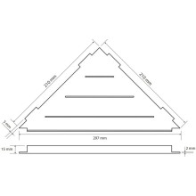 Полка угловая 21х21 см Bemeta Cytro 101302430
