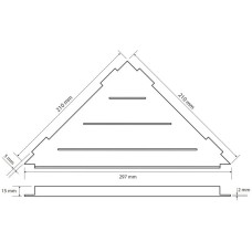 Полка угловая 21х21 см Bemeta Cytro 101302435