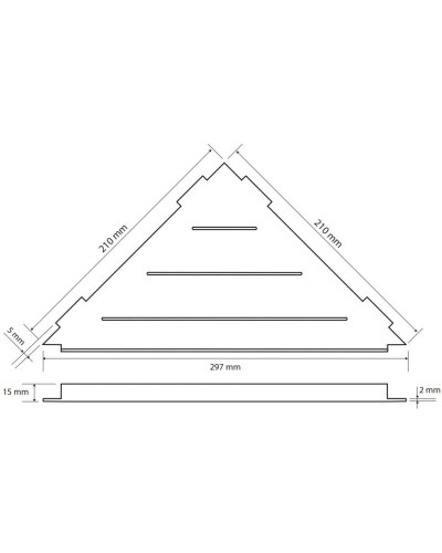 Полка угловая 21х21 см Bemeta Cytro 101302435
