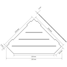 Полка угловая 21х21 см Bemeta Cytro 101302441