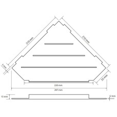 Полка угловая 21х21 см Bemeta Cytro 101302451