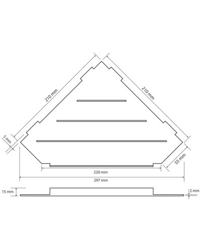 Полка угловая 21х21 см Bemeta Cytro 101302451