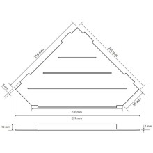 Полка угловая 21х21 см Bemeta Cytro 101302455