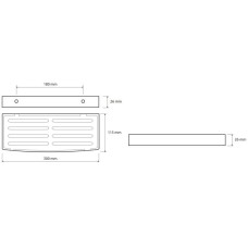 Полка 30 см Bemeta Dark 102308080