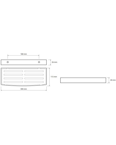 Полка 30 см Bemeta Dark 102308080