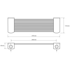 Полка для полотенец 27 см Bemeta Dark 146102270