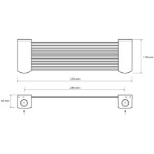 Полка для полотенец 27 см Bemeta Graphit 156102272