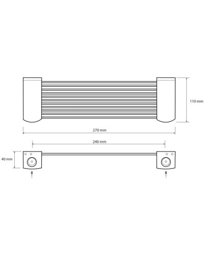 Полка для полотенец 27 см Bemeta Graphit 156102272