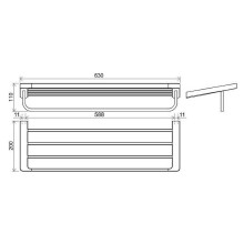 Полка для полотенец Ravak 10° X07P327 Хром