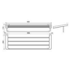Полка для полотенец Ravak 10° X07P327 Хром