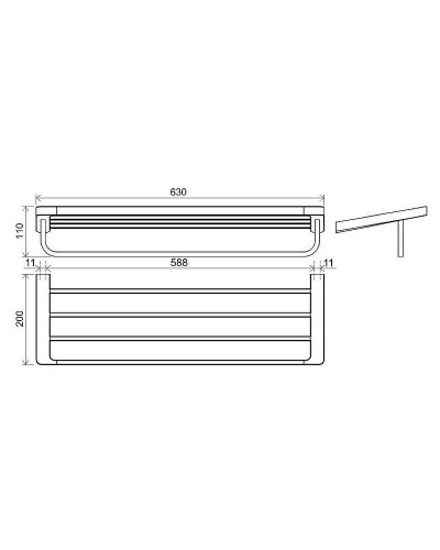 Полка для полотенец Ravak 10° X07P327 Хром