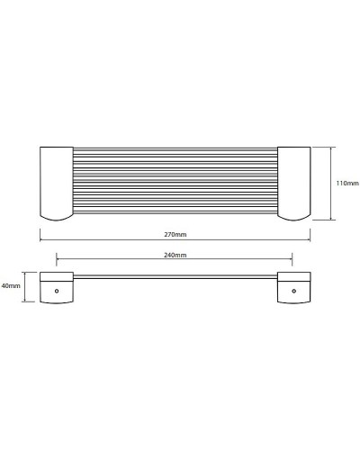 Металлическая полка Bemeta Cytro 146102272 Хром