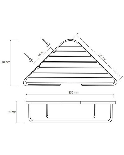 Полка корзина Bemeta Cytro 104308172 угловая Хром