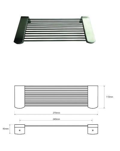 Металлическая полка Bemeta Cytro 146102275 Хром матовый