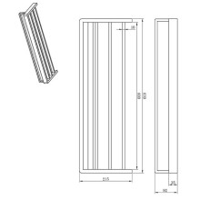 Полка для полотенец 63 см AltroBagno Aperto AltroBagnoAperto081503NeOp