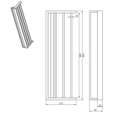 Полка для полотенец 63 см AltroBagno Aperto AltroBagnoAperto081503NeOp
