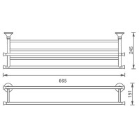 Полка для полотенец 66,5 см AltroBagno Corposo AltroBagnoCorposo081507Or