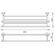 Полка для полотенец 66,5 см AltroBagno Corposo AltroBagnoCorposo081507Or