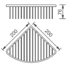 Полка угловая 20x20 см AltroBagno AltroBagnoB082203Cr