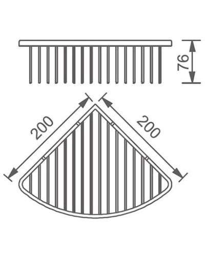 Полка угловая 20x20 см AltroBagno AltroBagnoB082203Cr