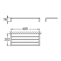 Полка для полотенец настенная CEZARES ULTIMA CZR-F-8928