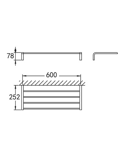 Полка для полотенец настенная CEZARES ULTIMA CZR-F-8928