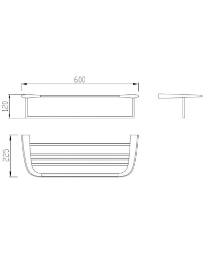 Полка для полотенец 60 см Abber Nord AA1554
