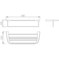 Полка для полотенец 60 см Abber Nord AA1554B