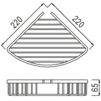 Полка угловая 22х22 см Rose RW11Q