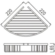 Полка угловая 22х22 см Rose RW11Q