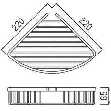 Полка угловая 22х22 см Rose RW11Q