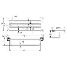 Полка для полотенец 64,2 см Rose RG1008Q