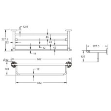 Полка для полотенец 64,2 см Rose RG1008Q