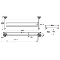 Полка для полотенец 63,7 см Rose RG1408Q