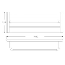 Полка для полотенец 60 см Rose RG1708