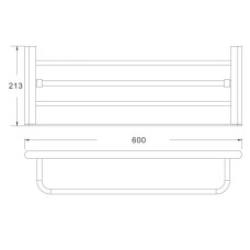 Полка для полотенец 60 см Rose RG1708