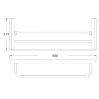 Полка для полотенец 60 см Rose RG1708H