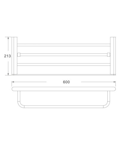 Полка для полотенец 60 см Rose RG1708H