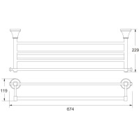 Полка для полотенец 67,4 см Rose RG1908H