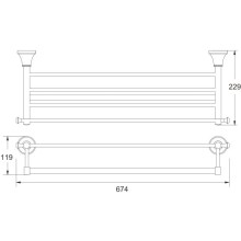 Полка для полотенец 67,4 см Rose RG1908H